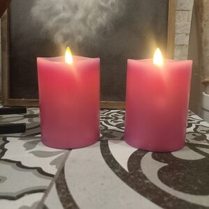 Pink/Purple set of LED Luminara 4" Flameless Candles -Free shipping